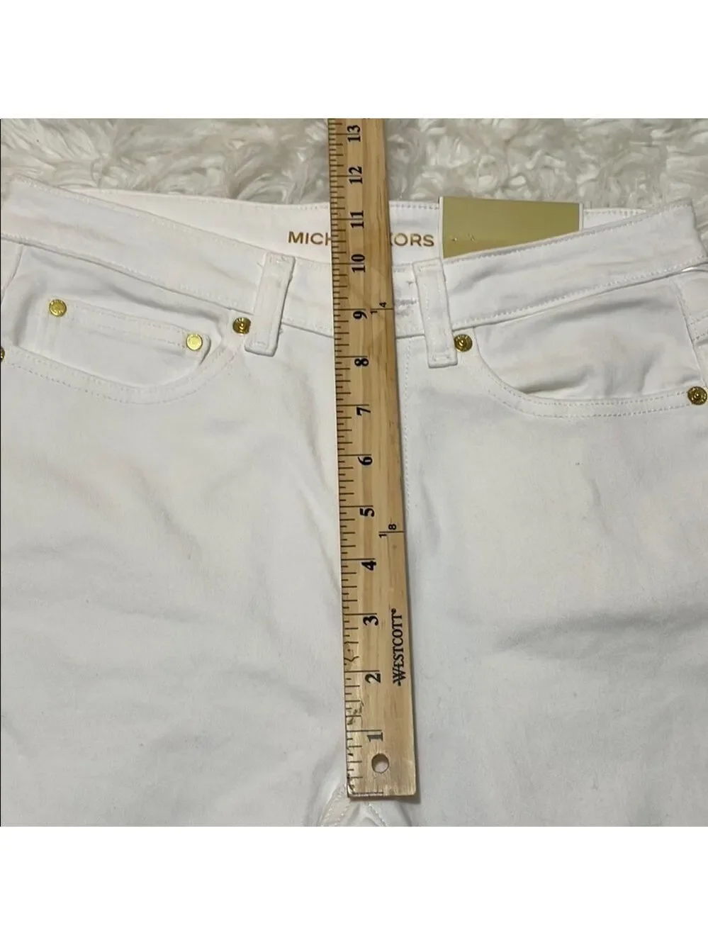 Michael Kors Selma Strength White Skinny Jeans Sz 6